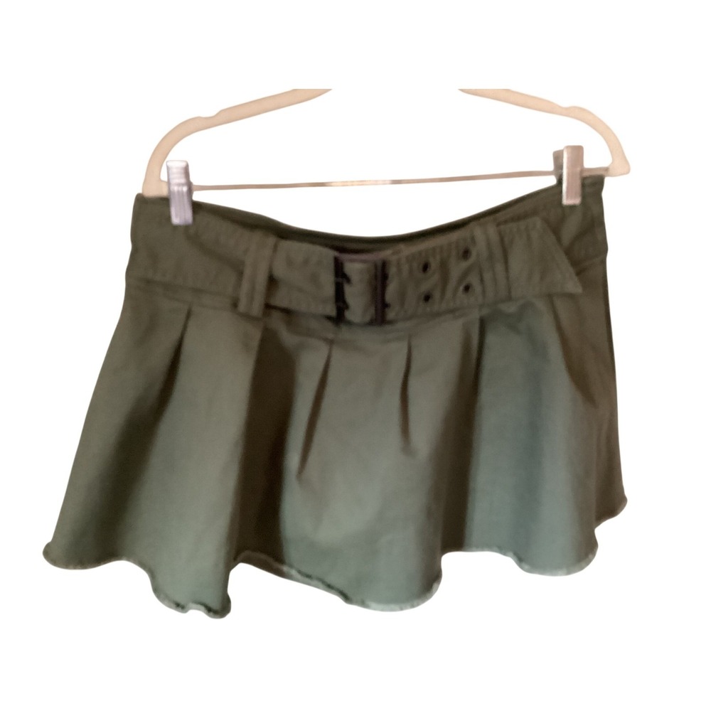 Womens Y2K Utility Military Belted Paperbag Mini‎ Skirt Size M Edgy Streetwear